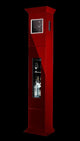 Rote Standuhr mit integrierter Mini-Bar